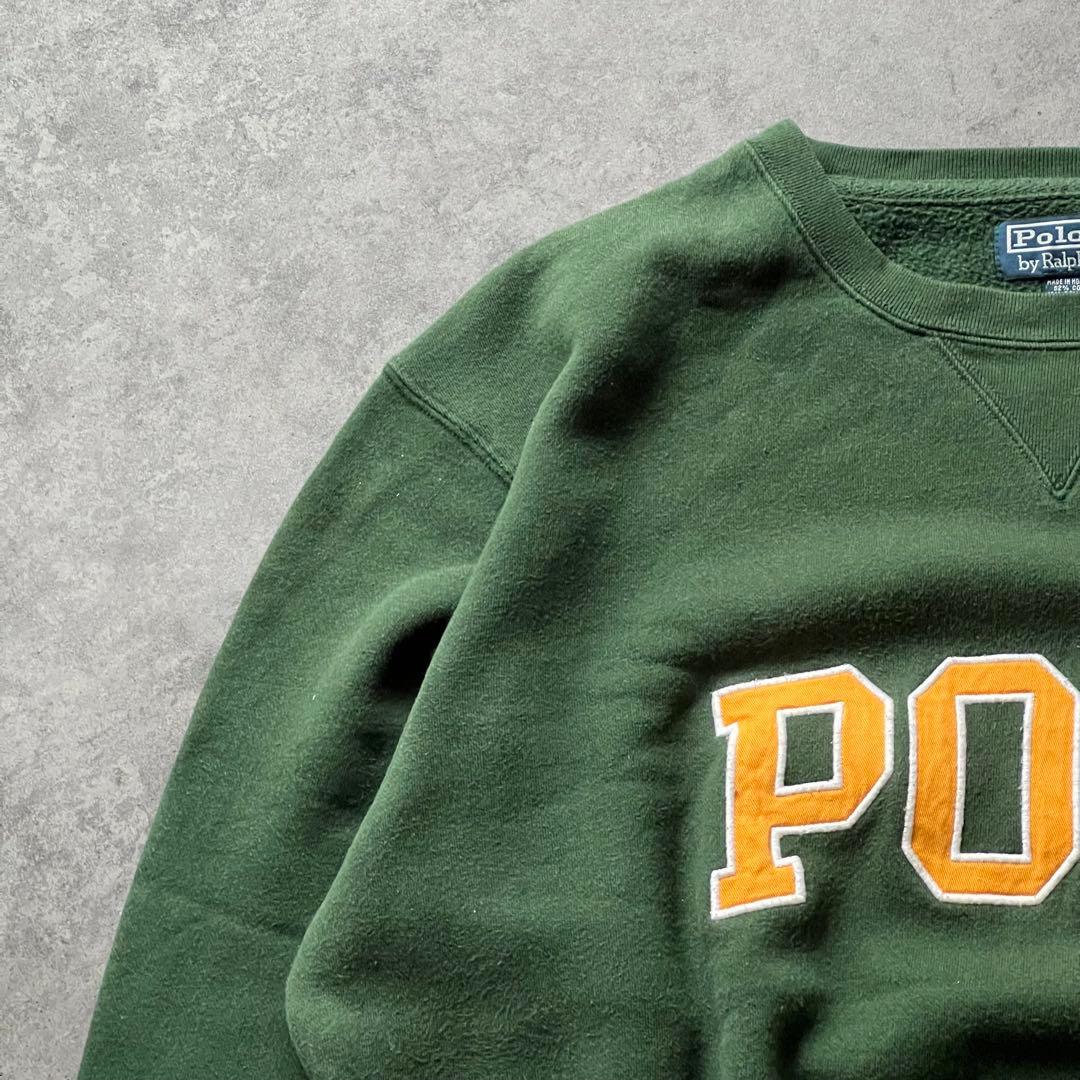 【即日発送・US古着】90s ポロ　バイ　ラルフローレン　ロゴスウェット　S
