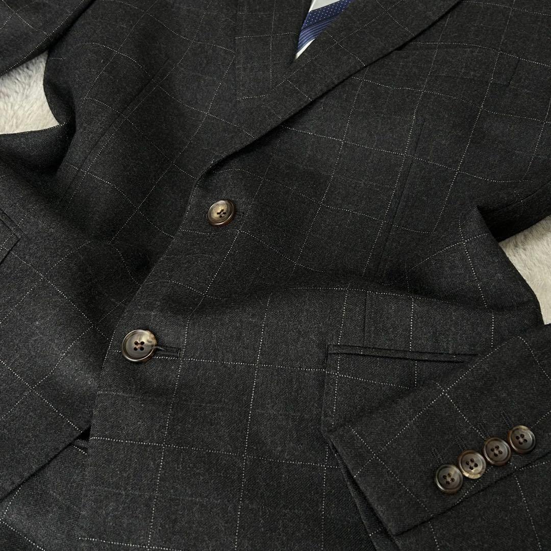 【極美品/裏地ロゴ入り】マッキントッシュロンドン スーツセット グレー M