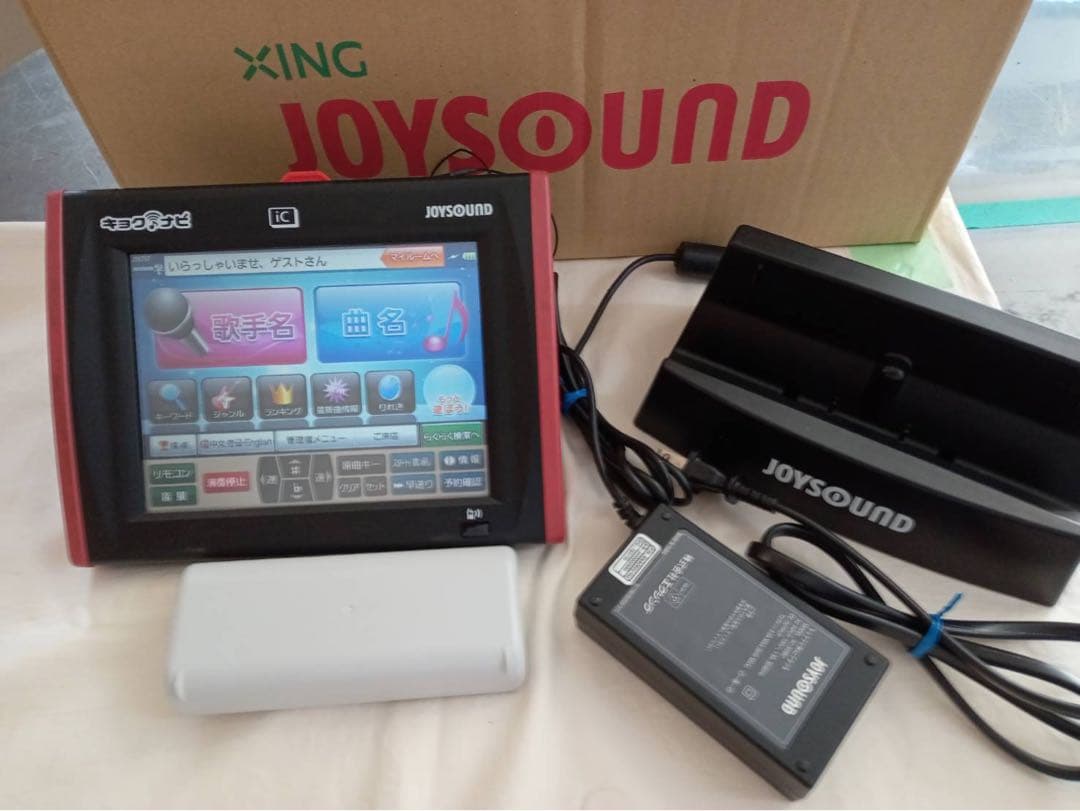 ジョイサウンドキョクナビ　JR-３００BKセット充電器一式 カラオケリモコン