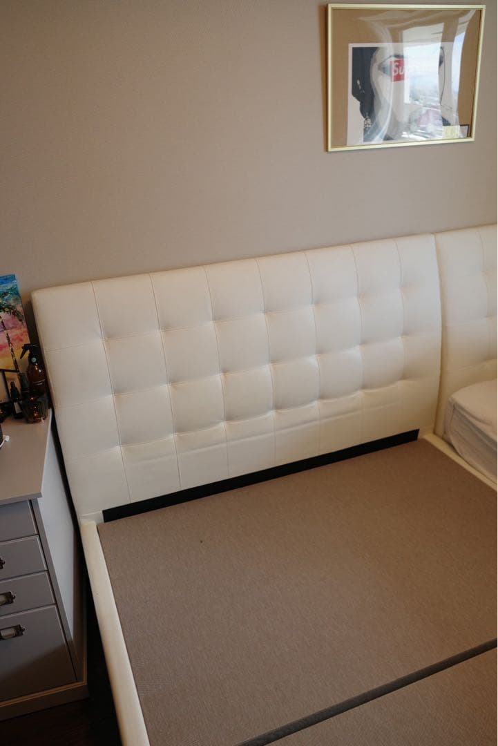 美品✨フランスベッド アシュフォード ダブル ホワイト／ホテルライク 高級ベッド