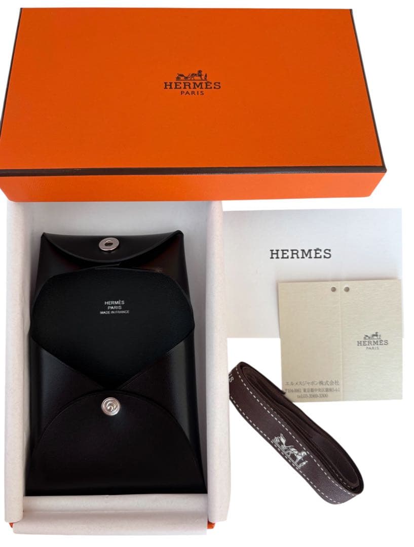 新品　HERMES エルメス　バスティア ボックスカーフ　ブラック