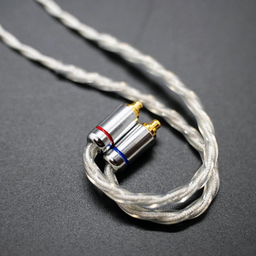 【1点のみ】7N粒子単結晶銅銀メッキ リッツ構造　IE900 4.4mm L字