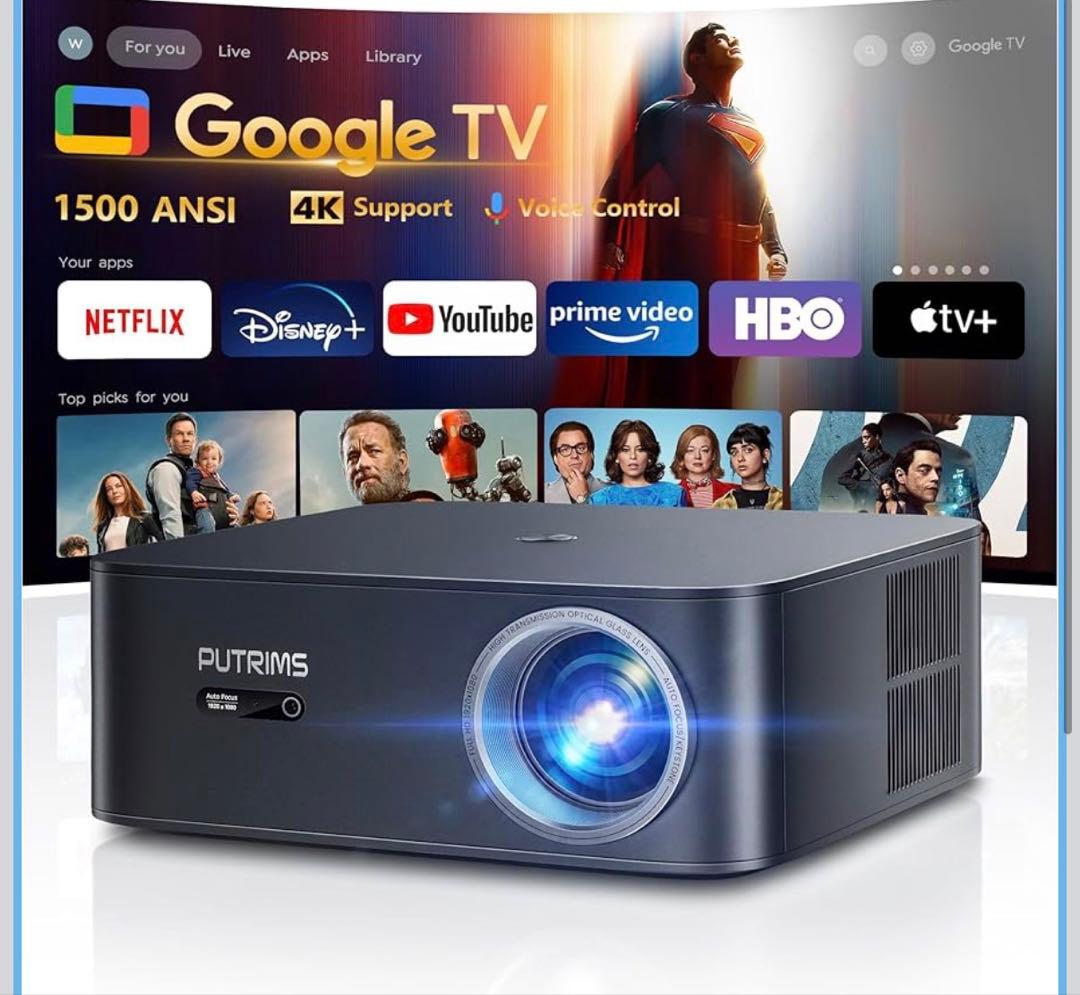 Google TV搭載プロジェクター 1500ANSI オーオフォーカス　新品
