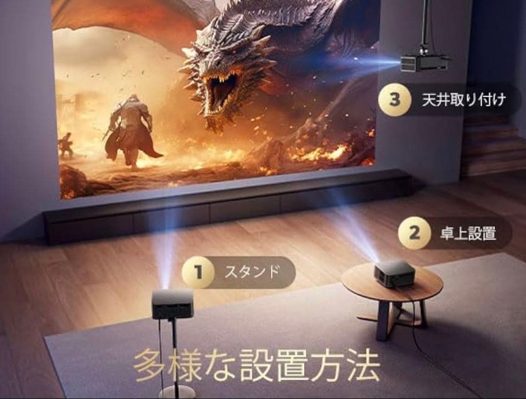 Google TV搭載プロジェクター 1500ANSI オーオフォーカス　新品