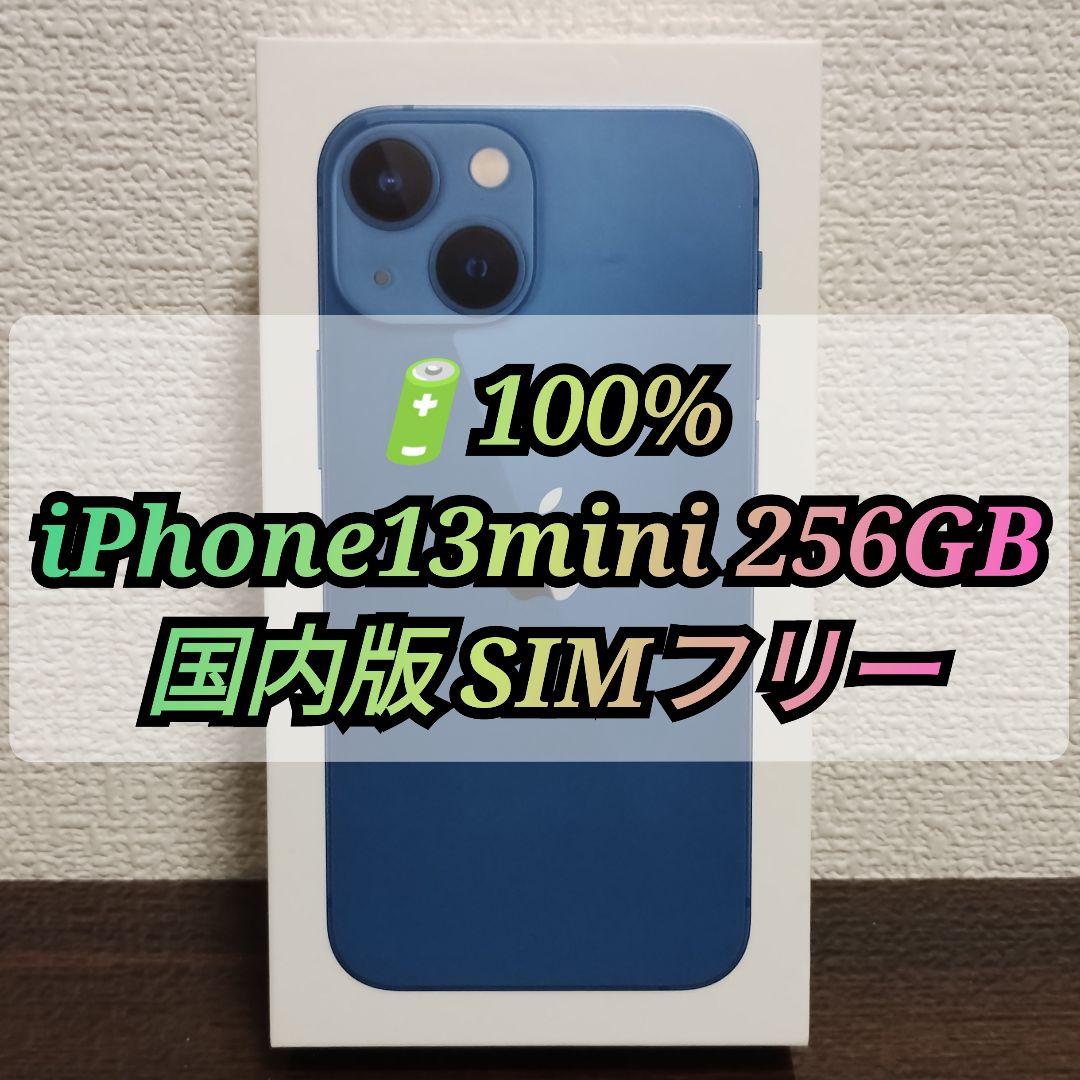 ★バッテリー100%★iPhone13mini 256GB 国内版 SIMフリー