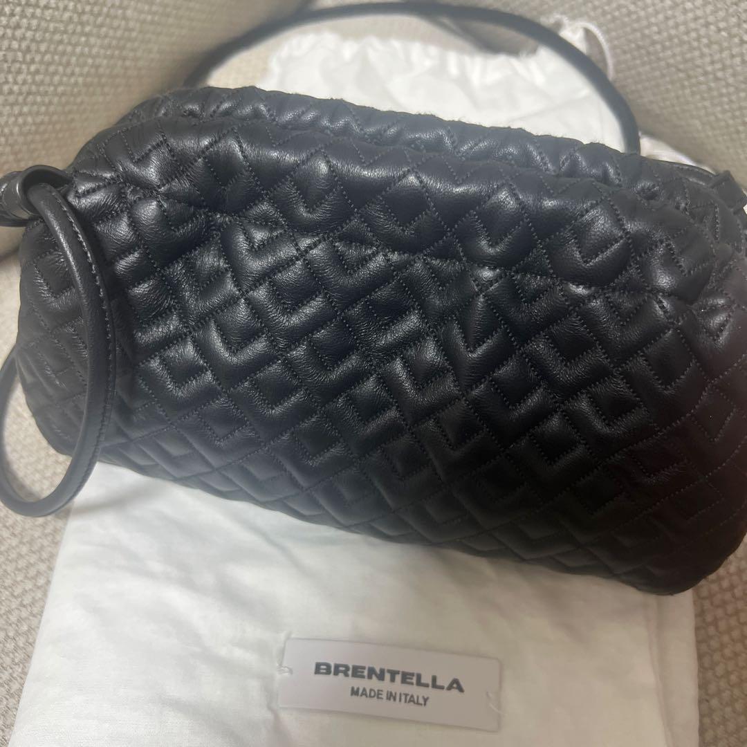 【美品】BRENTELLA Goffratura S 2way ショルダーバッグ