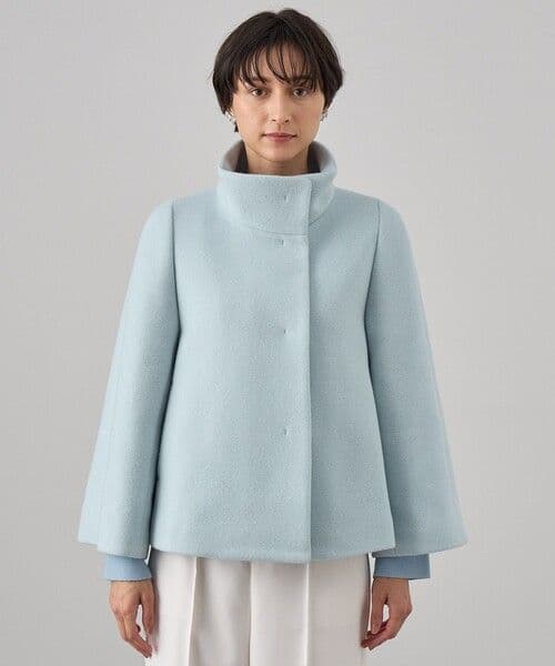 新品・現行品同型・サイズ38★ANAYI　ウールビーバーショートコート　ホワイト