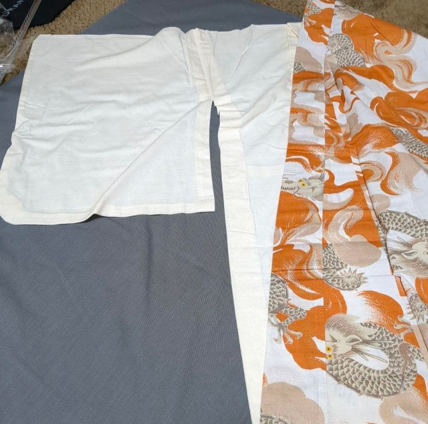 撫松庵　片身替わり　浴衣　龍