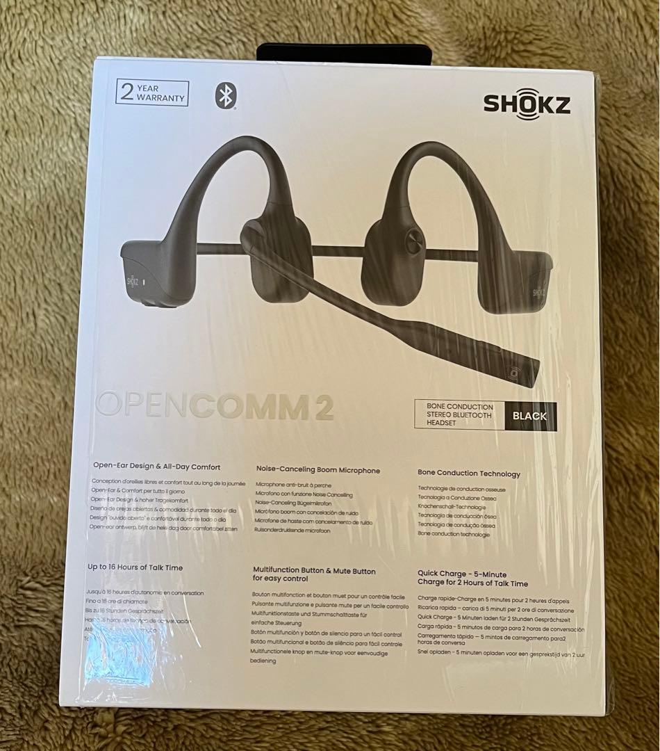 お値引中【動作確認のみ】 SHOKZ OpenComm2 骨伝導イヤホン