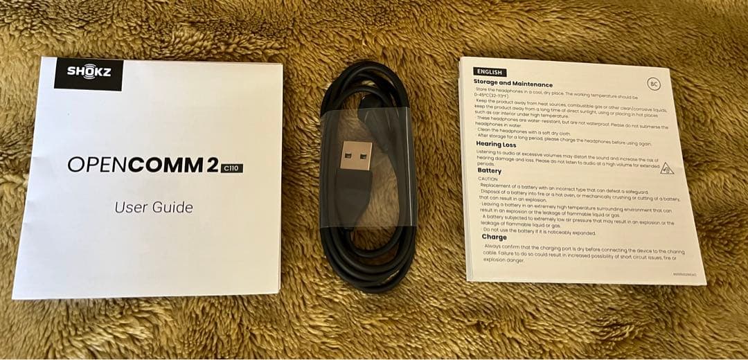 お値引中【動作確認のみ】 SHOKZ OpenComm2 骨伝導イヤホン