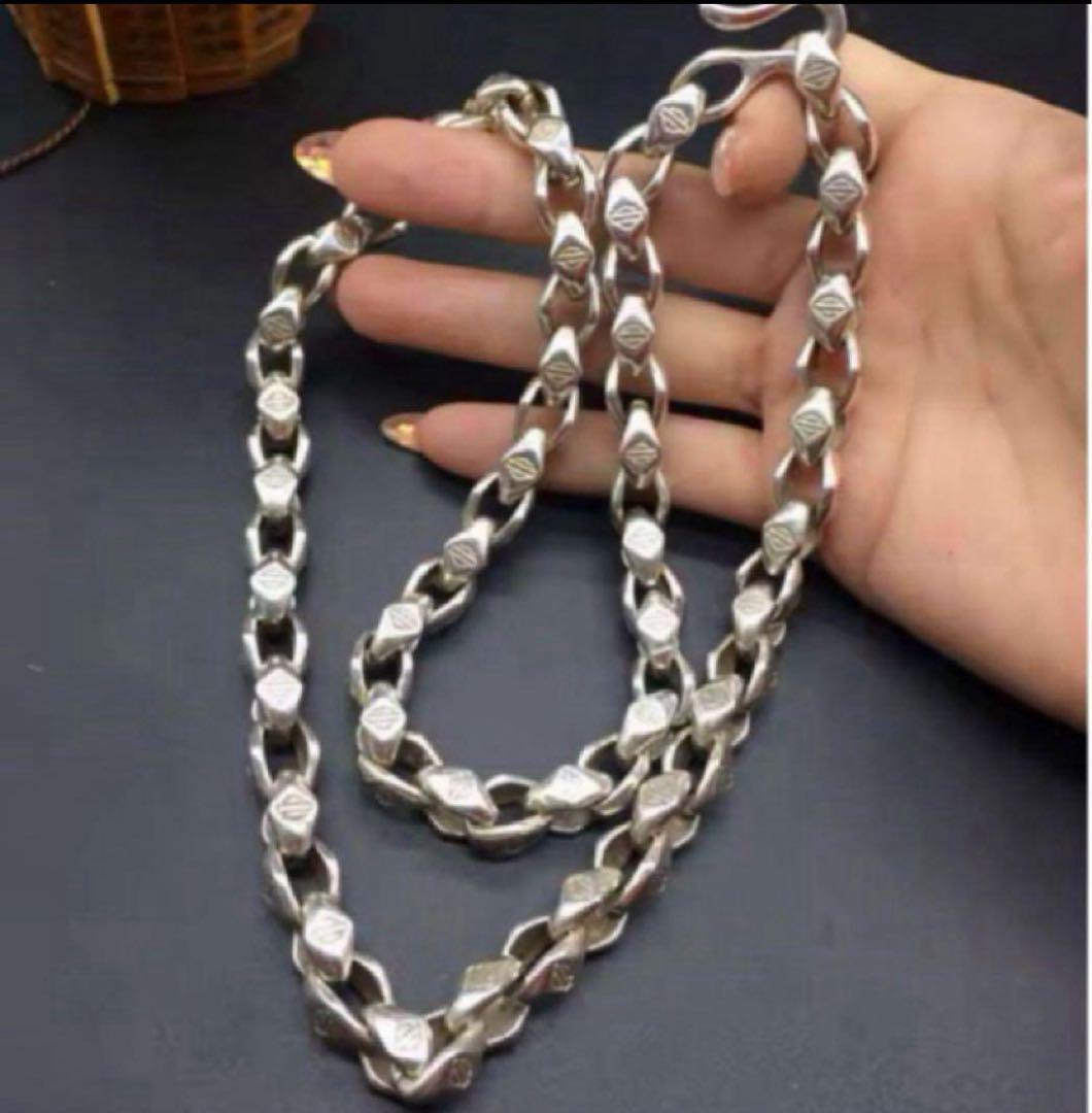 シルバー925 ヴィンテージ ハーレー　シルバーネックレス　ウォレットチェーン