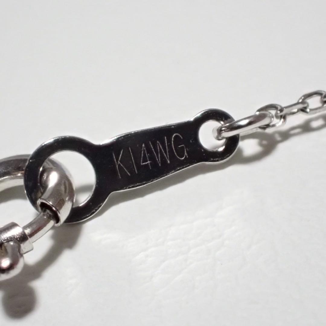 k14WG ブルートパーズ アクアマリン クロス ネックレス ソーティング付き