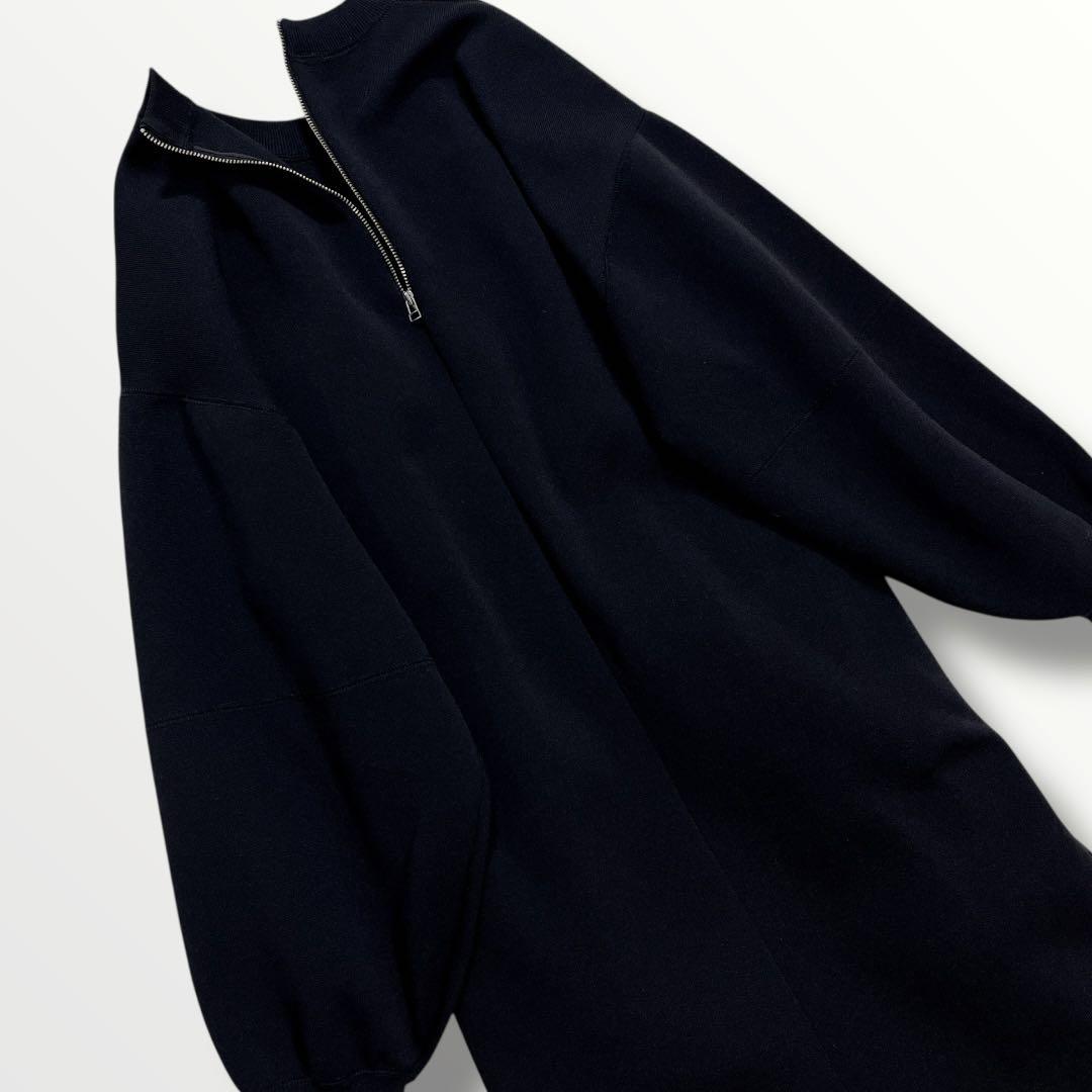 ADAM ET ROPE' FEMME フォルムニットワンピース ブラック　F