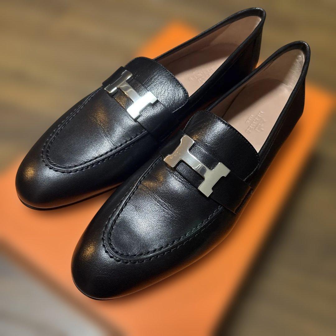 新品未使用　エルメス　モカシン　パリ　37.5 24.5センチ