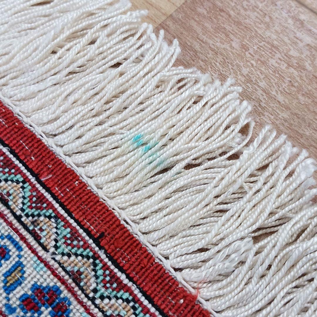 Y2605 最高級ペルシャ絨毯 クム産 シルク100％ 手織100万ノット