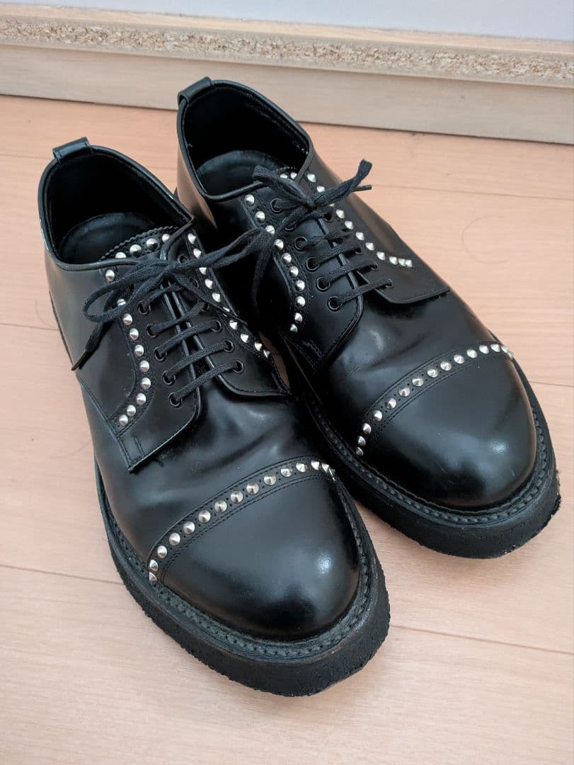 kids loves gaite スタッズキャップトゥラバーソールシューズ