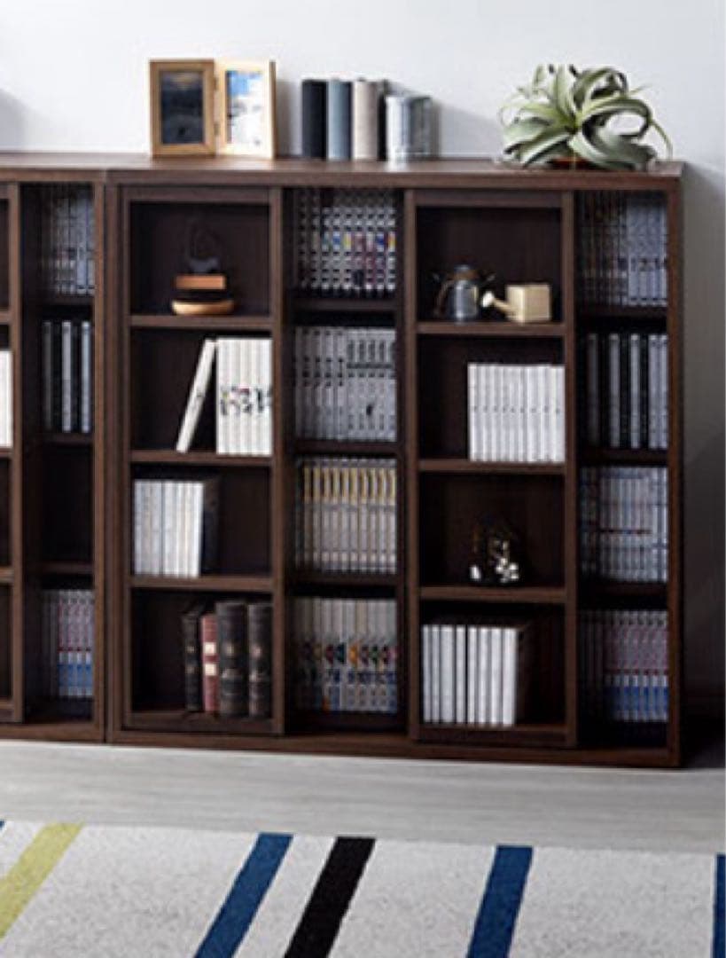 〜6/2まで※本棚 ダブルスライド式 ウォールナット