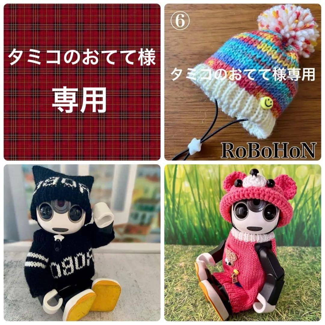 専用　多色段染めニット帽 ＊ブラックセーターとニット帽＊くま耳帽子オーバーオール