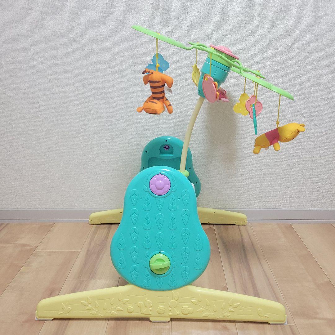 【未使用級】くまのプーさん　えらべる回転 6WAYジムにへんしんメリー