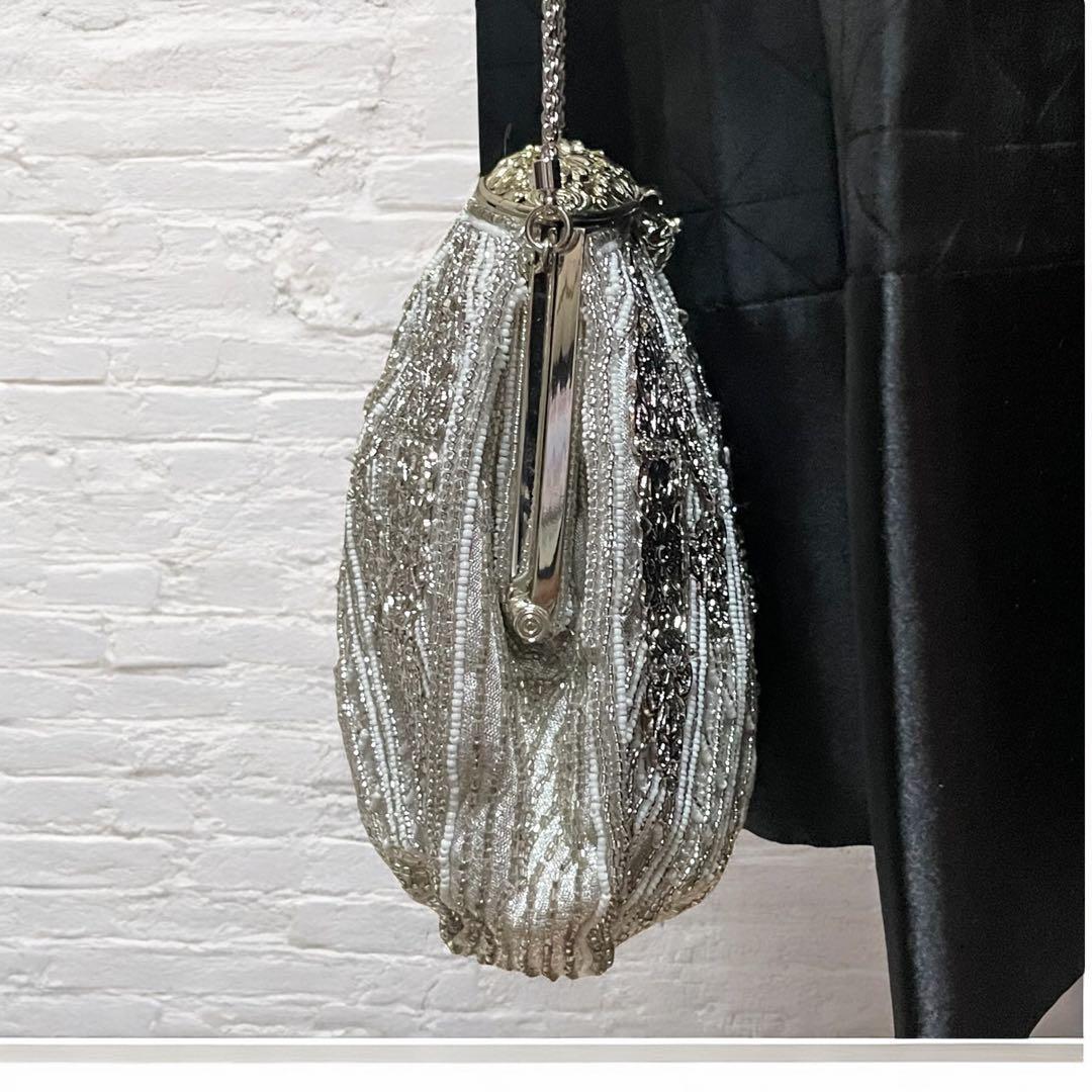 極美品⭐︎高級 Lumy ルミーはしもと ビーズ刺繍 パーティーバッグ ビジュー