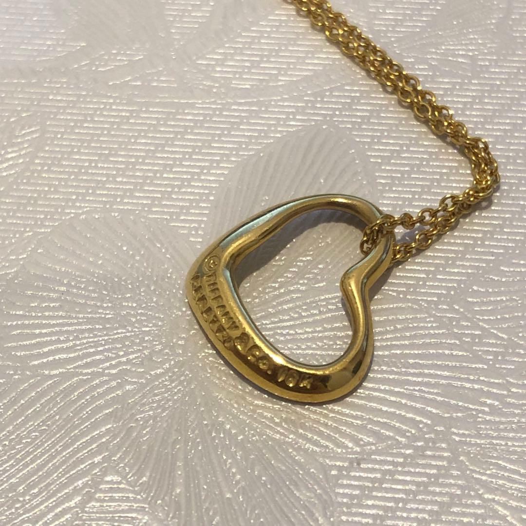 K18ティファニーオープンハートネックレス　67H2512