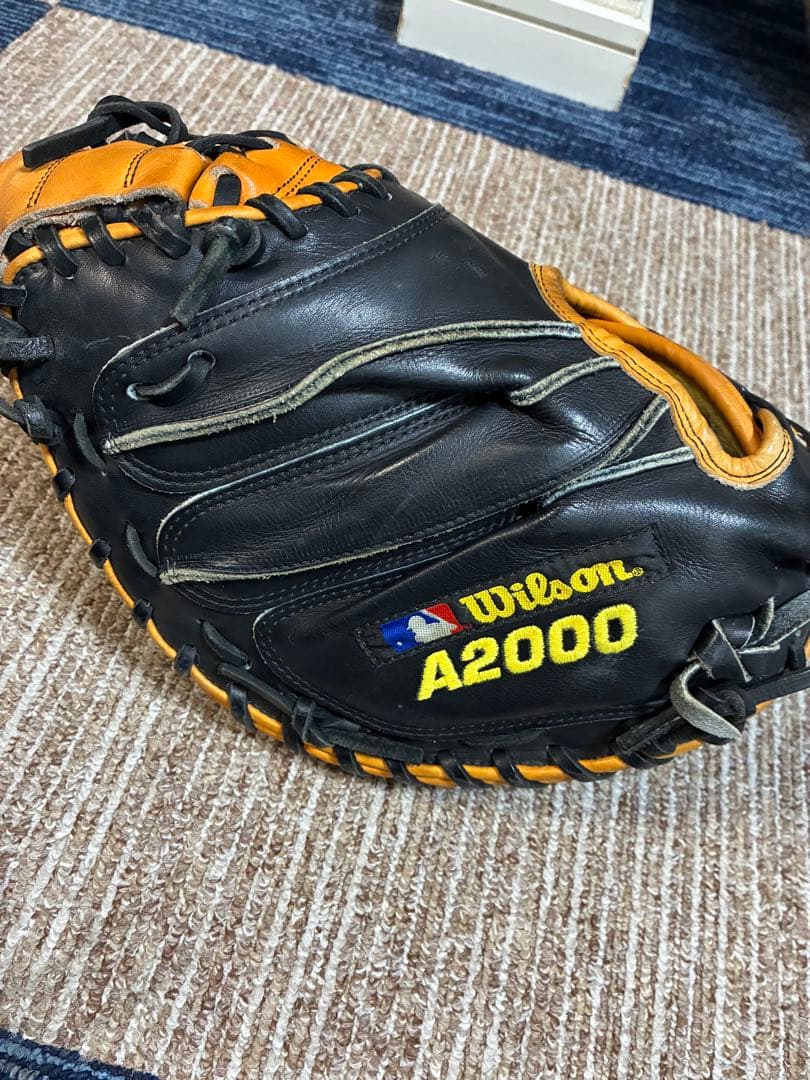 Wilson A2000 キャッチャーミット 黒/オレンジ