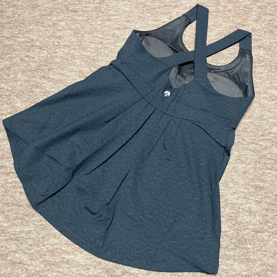 新品未使用　デニムクロスタンクトップ&デニムスリットレギンスM ネイビー