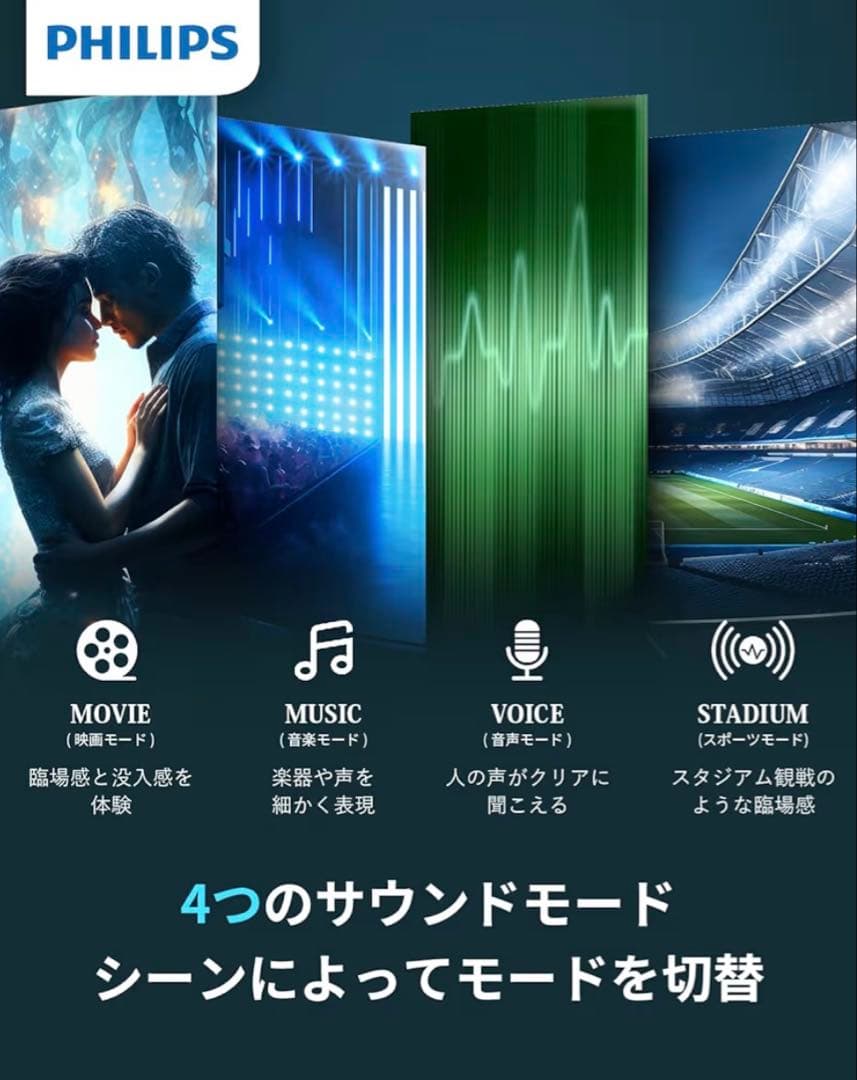 Philips（フィリップス） サウンドバー　サブウーファー付き