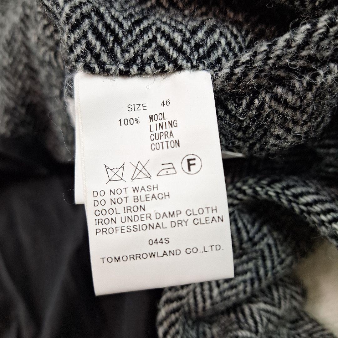 トゥモローランド　ハリスツイード　テーラードジャケット　ヘリンボーン　46