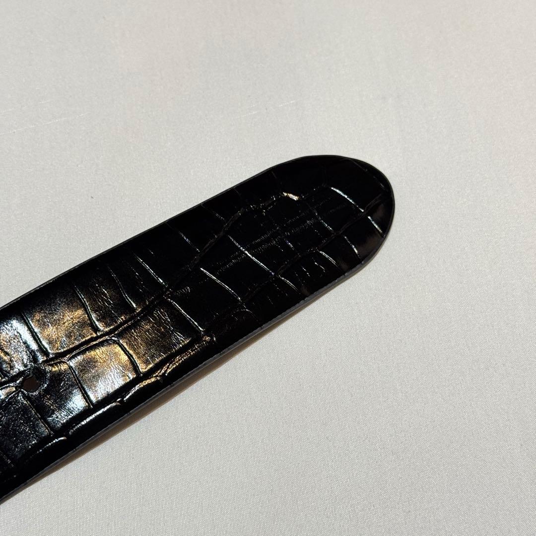 ローレンラルフローレン スターバーストバックル クロコエンボスド ワイド ベルト