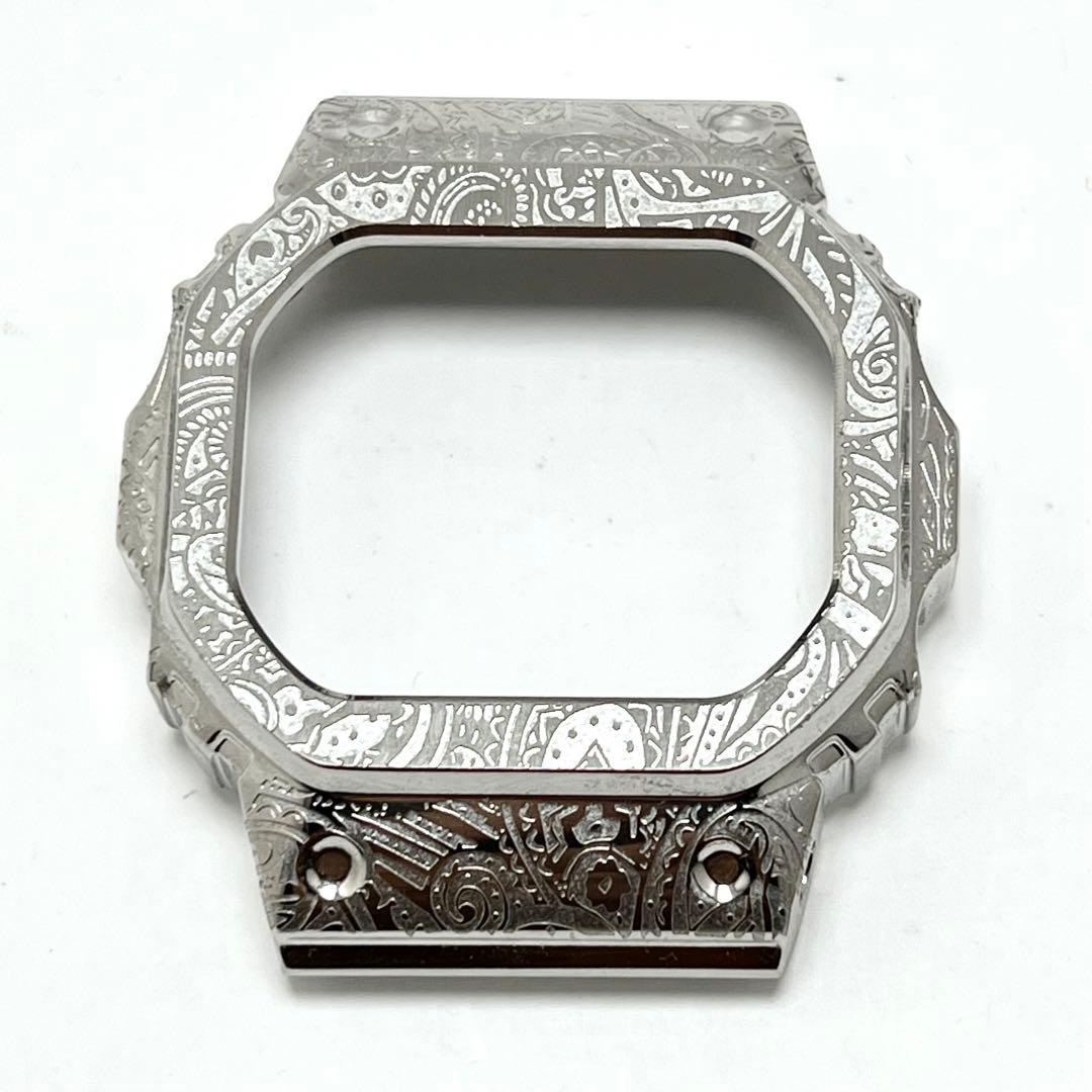 新品 G-SHOCKカスタムキット ペイズリー 柄 シルバー　5600対応