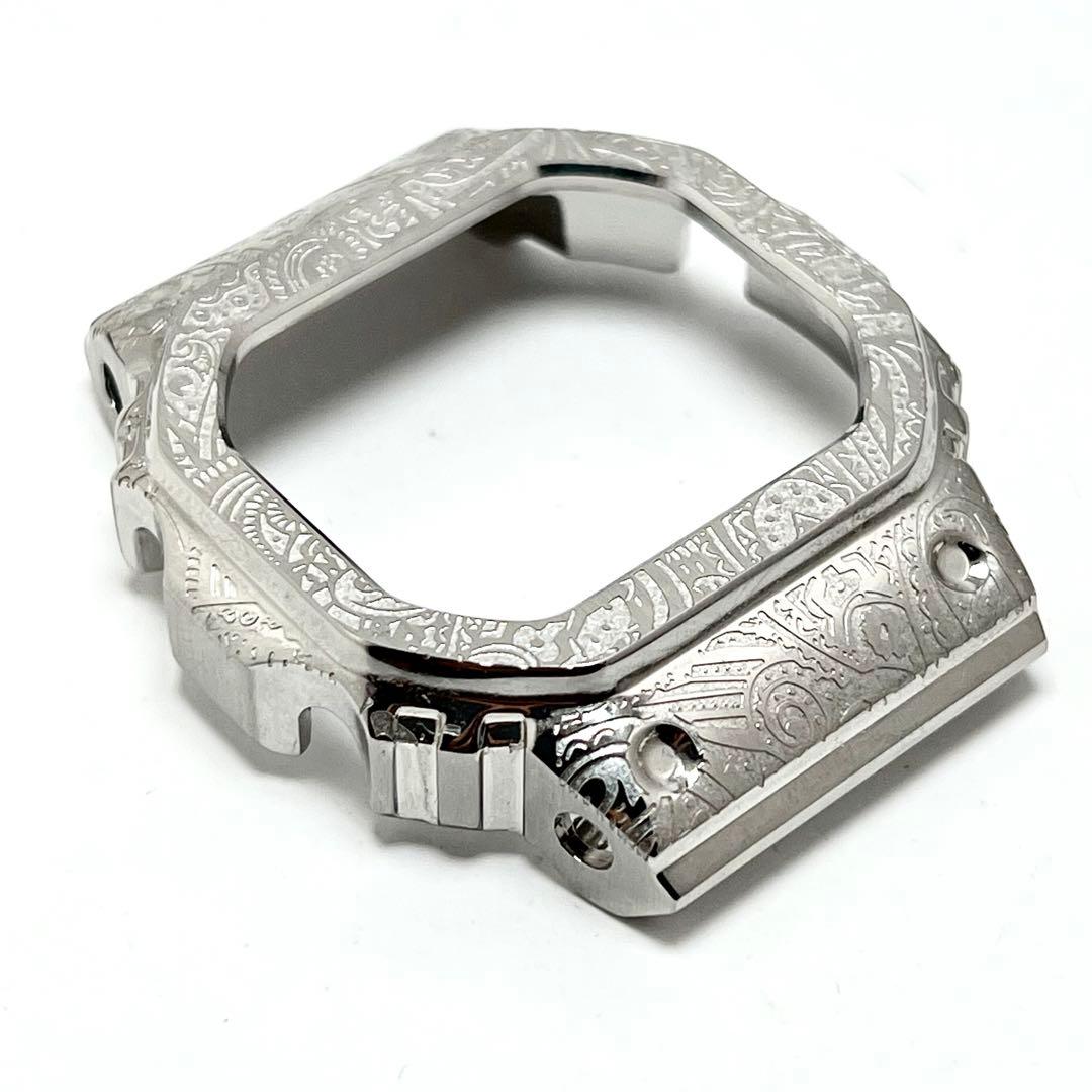 新品 G-SHOCKカスタムキット ペイズリー 柄 シルバー　5600対応