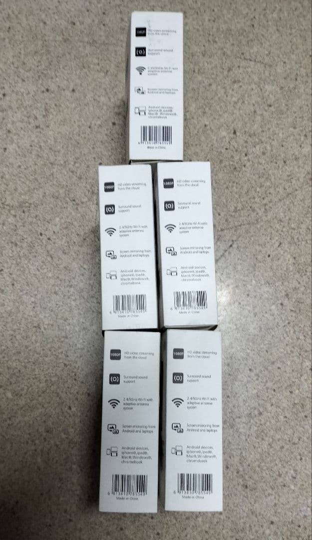 Google Chromecast 4K ストリーミングデバイス（5個セット）