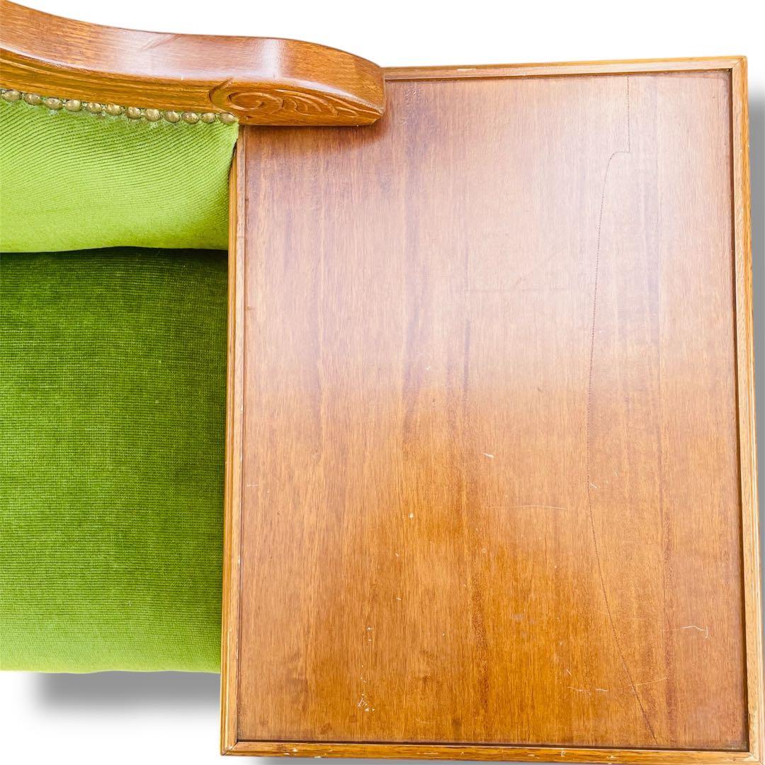 希少色・猫脚✨豪華アンティーク テレフォンベンチ✨ グリーン 英国調 飾り台