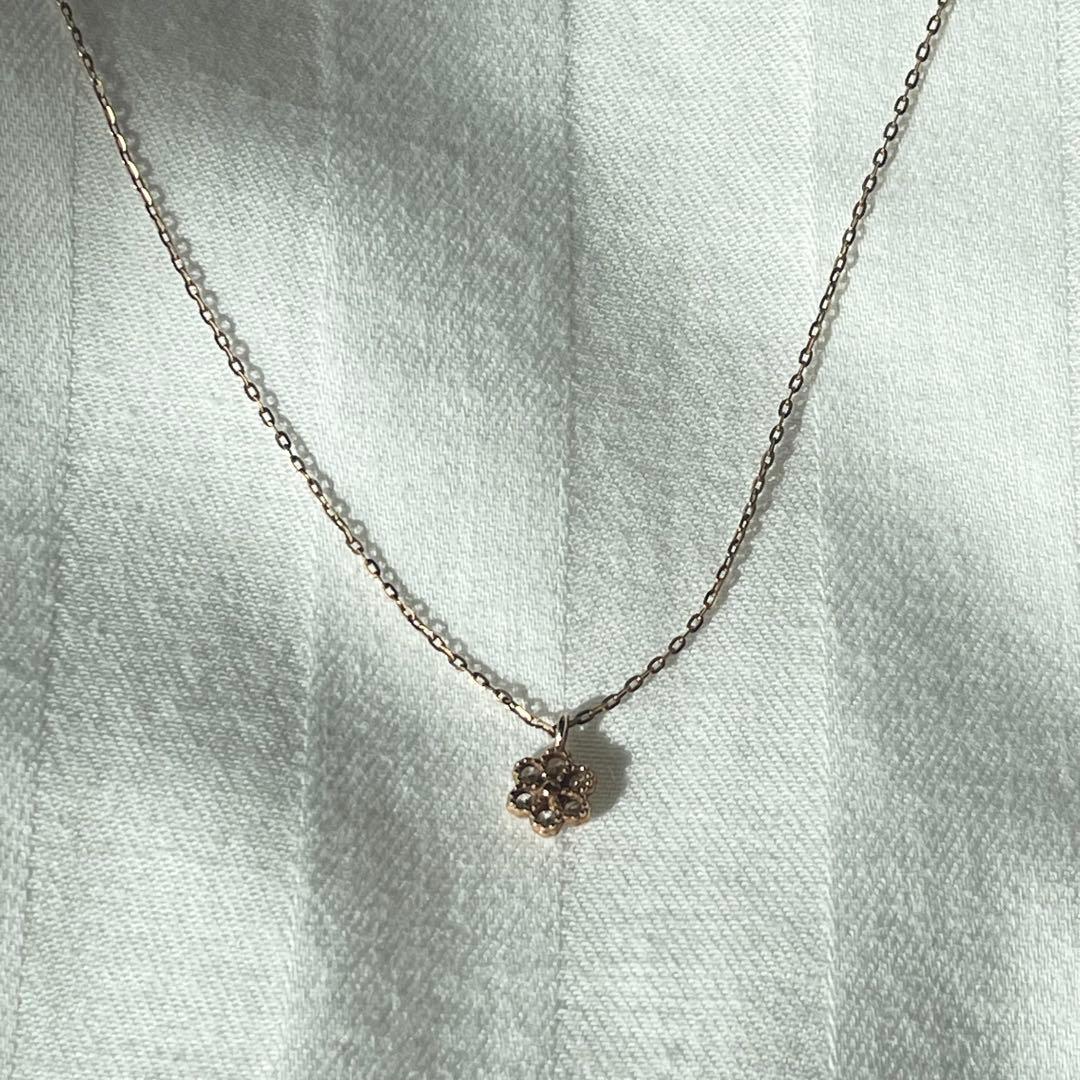 【NOJESS】K10ダイヤモンドネックレス ゴールド