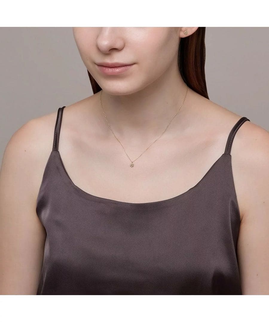 【NOJESS】K10ダイヤモンドネックレス ゴールド