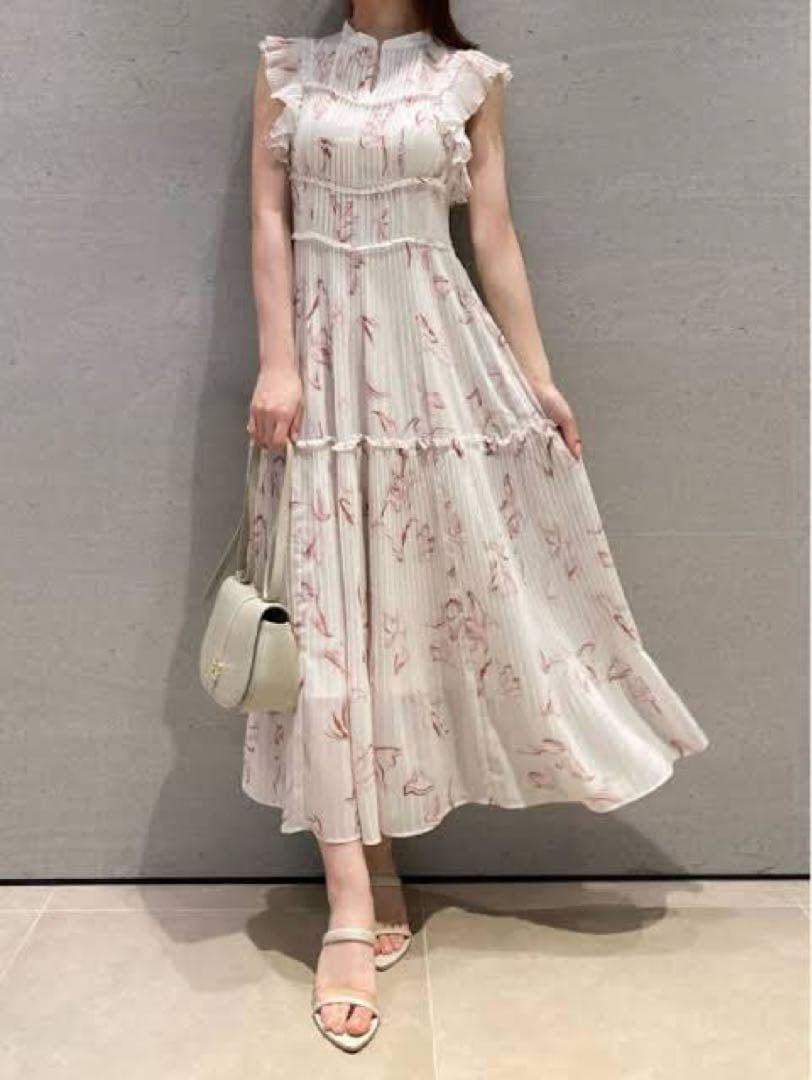 snidel Sustainableプリントプリーツワンピース