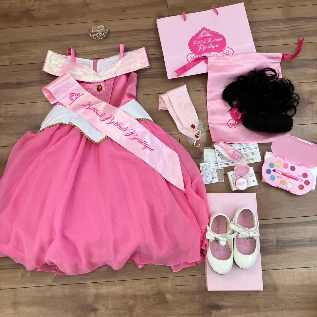 極美品110cmビビディバビディブティックディズニーオーロラコスプレ衣装