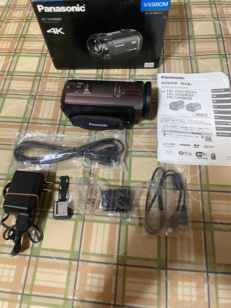 Panasonic HC-VX980M 4K ビデオカメラ　美中古