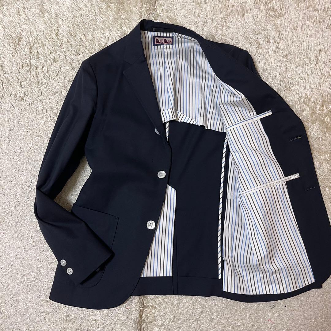 BLUE BLUE セットアップ　スーツ　スリーピース　ネイビー　段返り3B