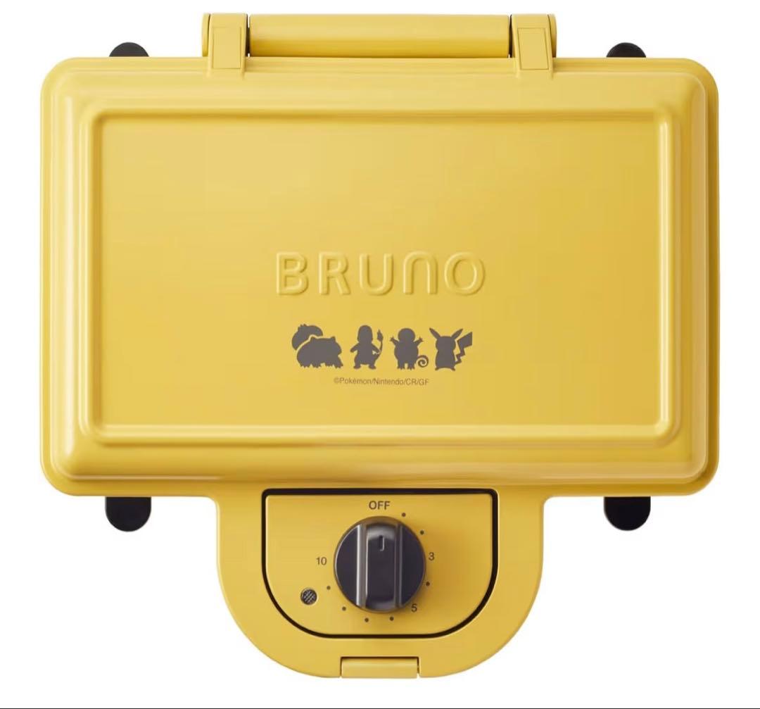 BRUNO ポケモンホットサンドメーカー ダブル　イエロー BOE132-YE