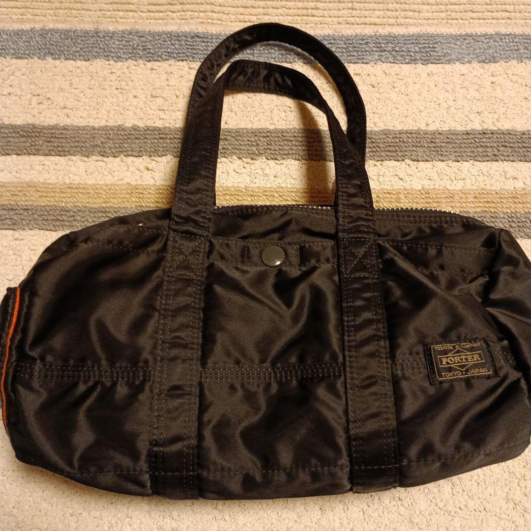<希少美品>PORTER 黒 ミニドラムバッグS