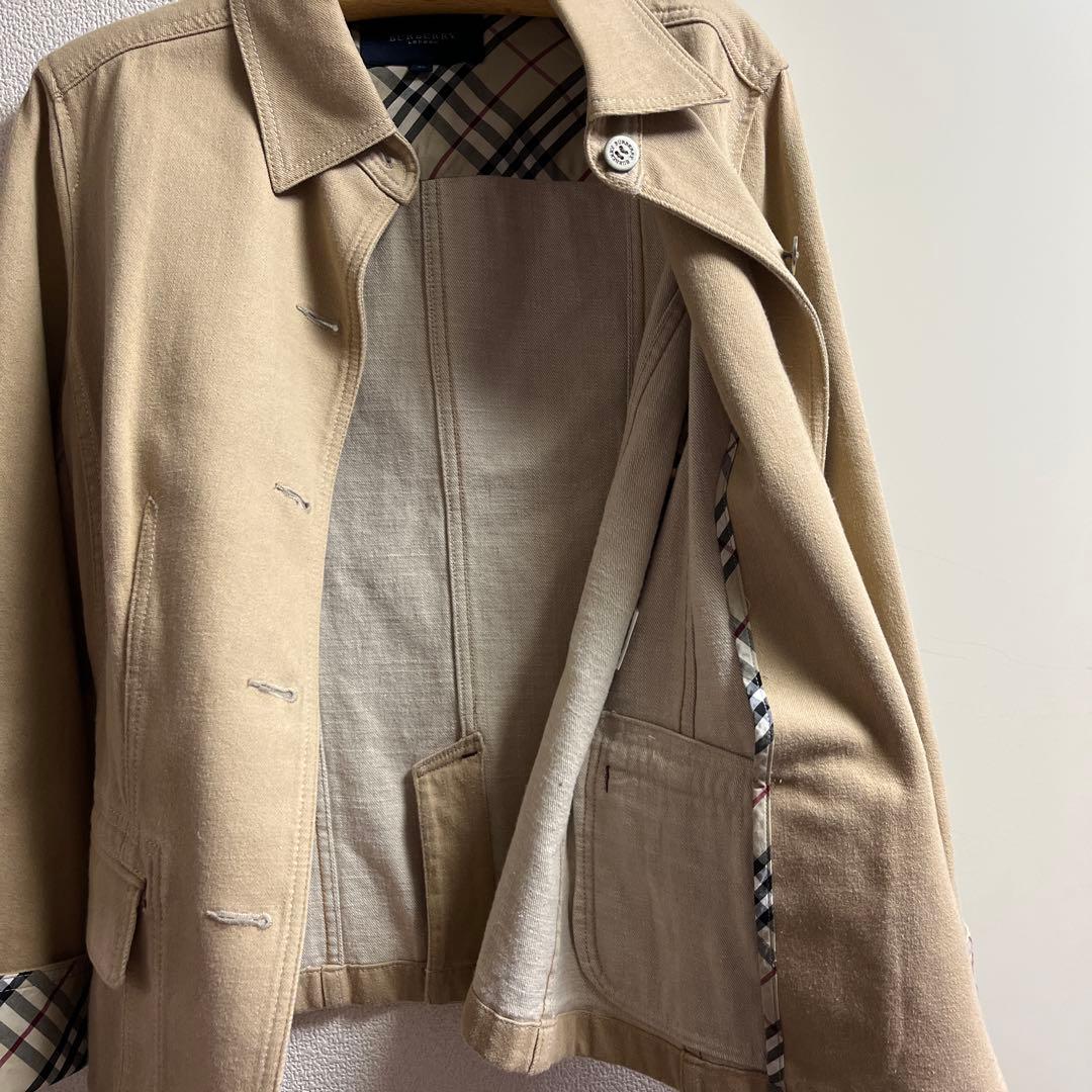 BURBERRY ベージュ テーラードジャケット 46 これからの季節に美品