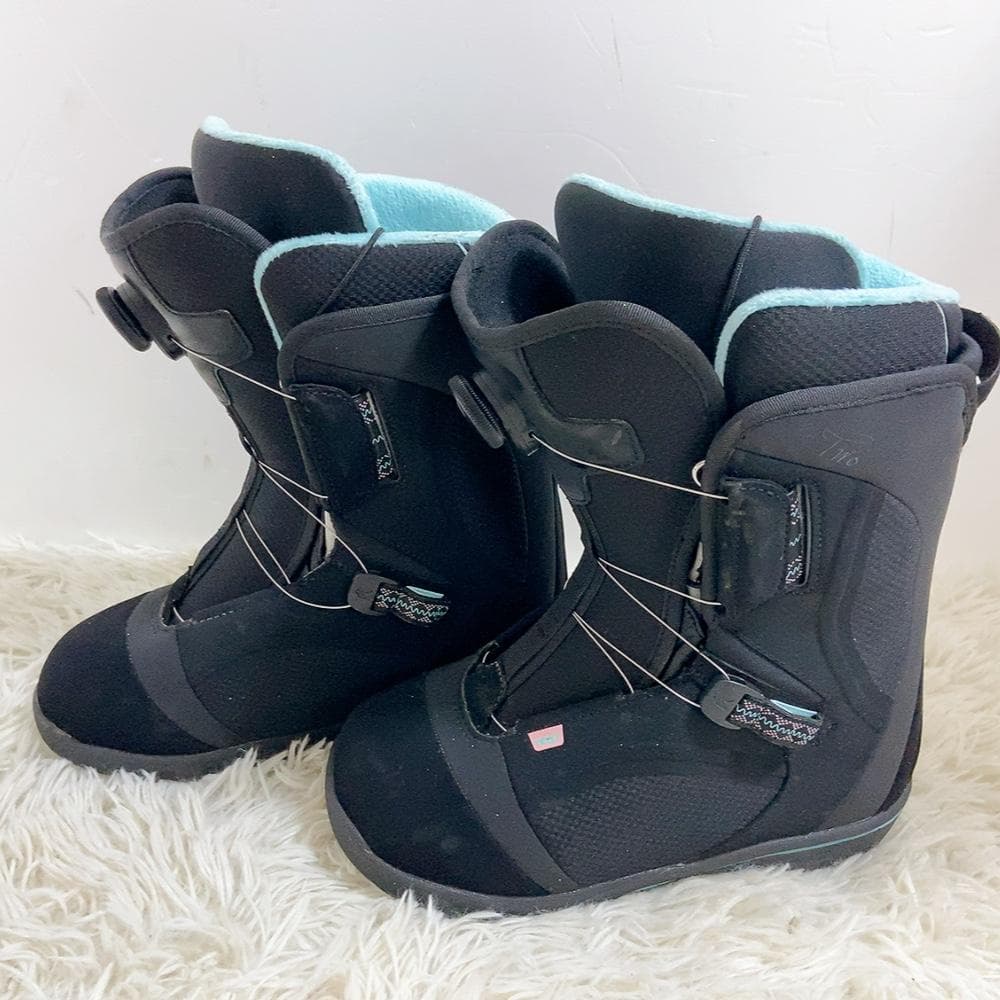 【美品】HEAD BOA 25CM レディース ブーツ スノーボード 黒×水色