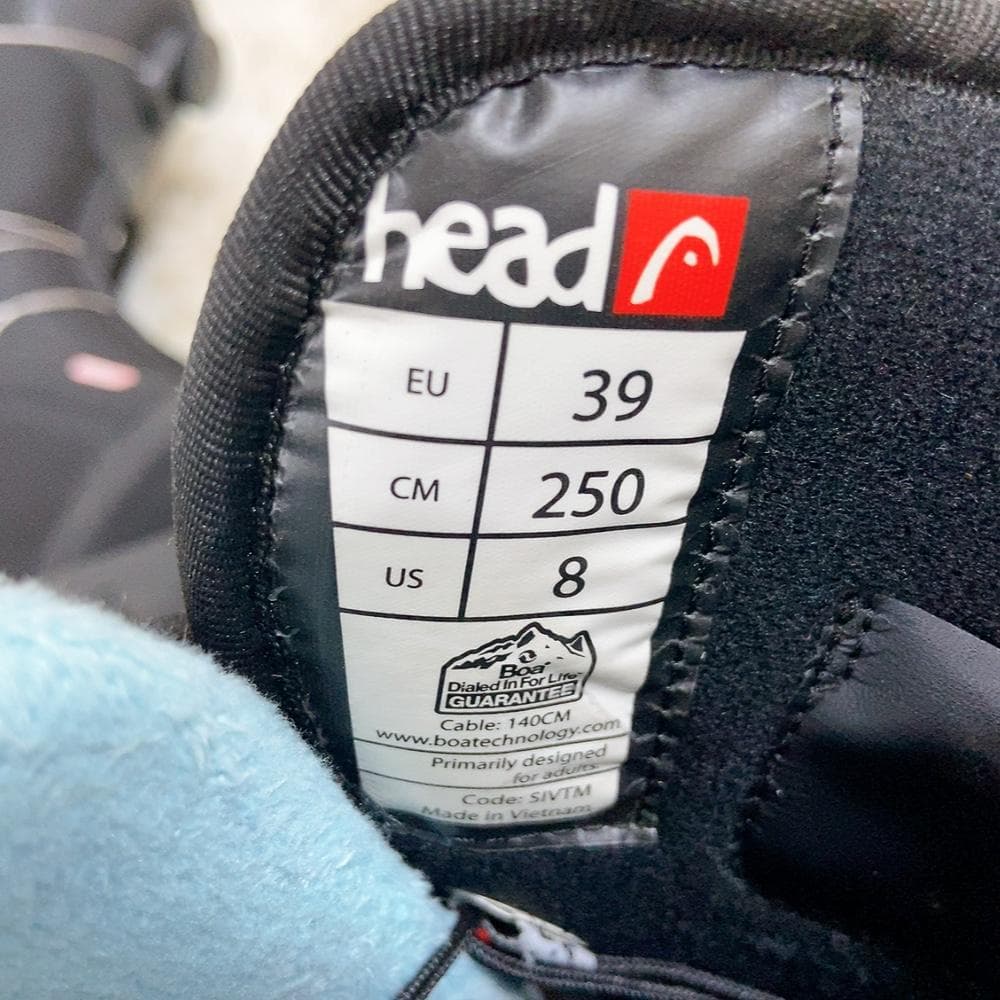 【美品】HEAD BOA 25CM レディース ブーツ スノーボード 黒×水色