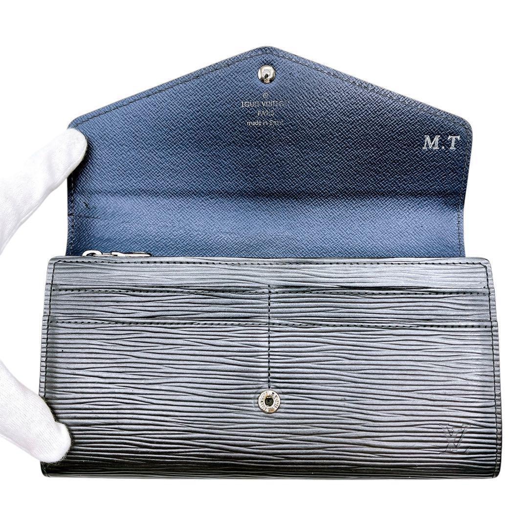 良品 ルイヴィトン M61393 エピ ポルトフォイユ サラ 長財布 灰 グレー