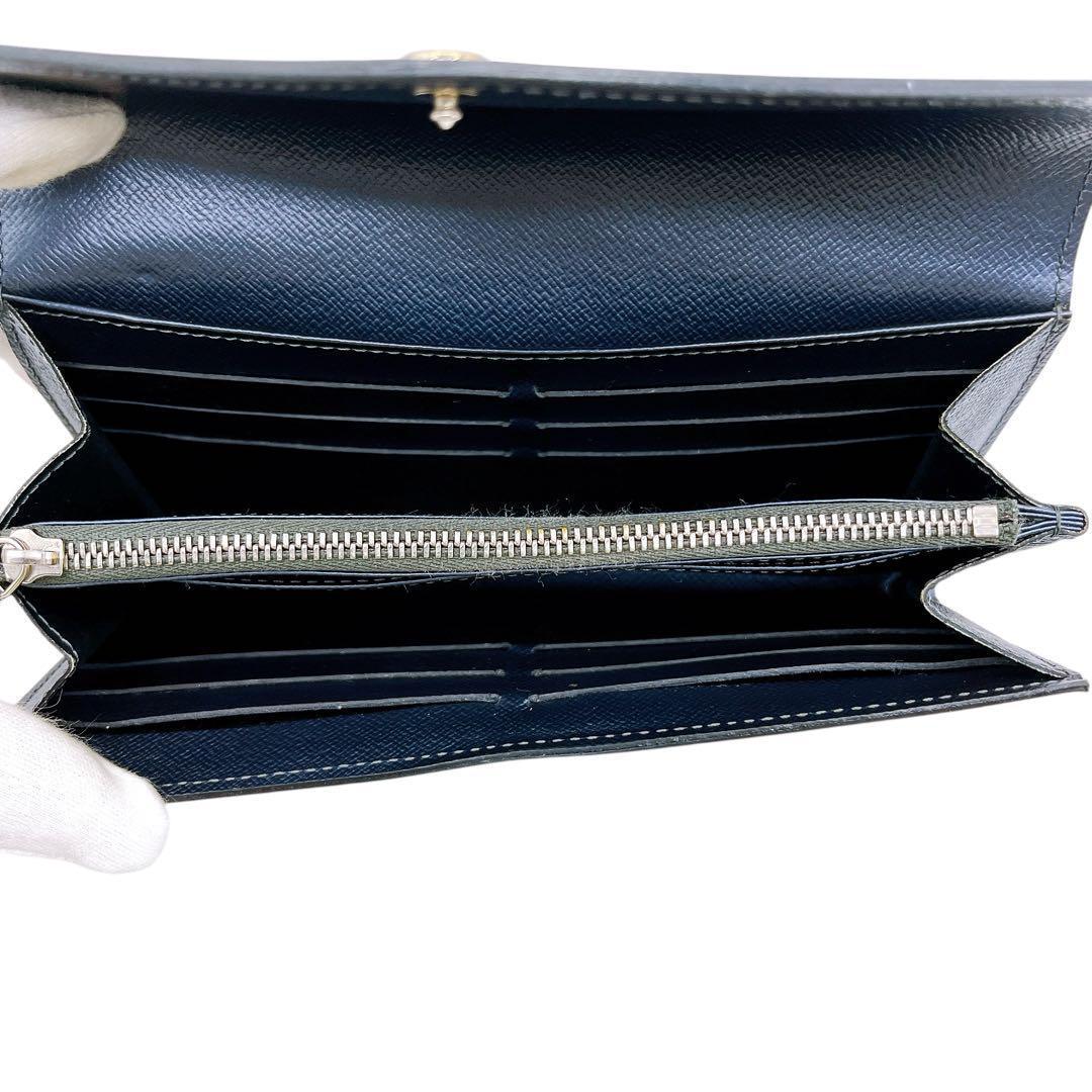 良品 ルイヴィトン M61393 エピ ポルトフォイユ サラ 長財布 灰 グレー