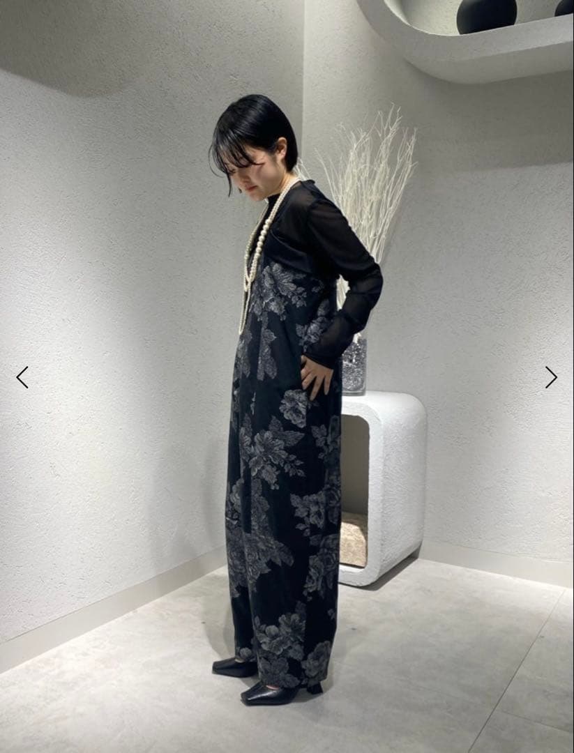 resil×足利 ゴブラン織りオールインワン （ブラック）　ヤマダヤ