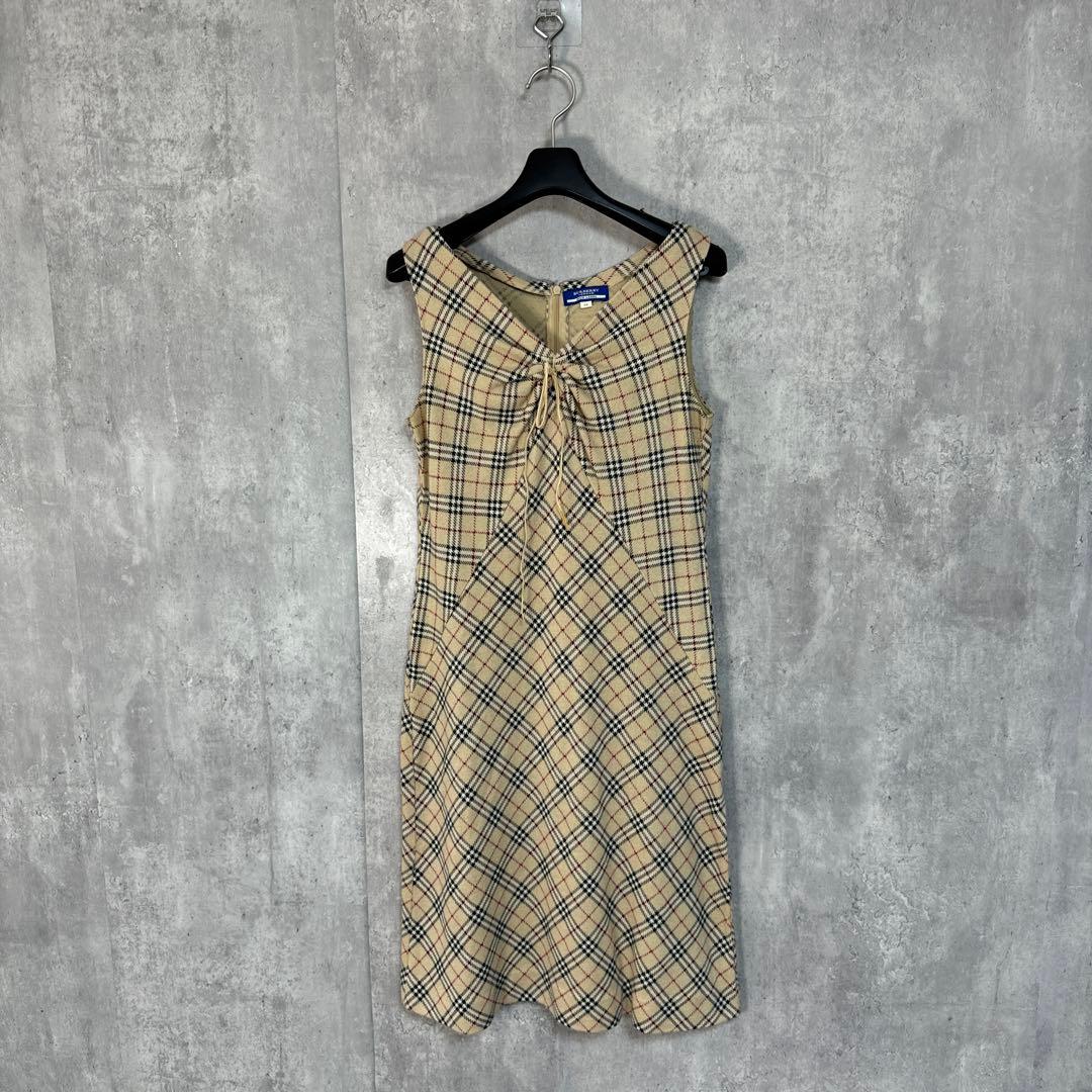 BURBERRY BLUE LABEL ノバチェック ノースリーブワンピース M
