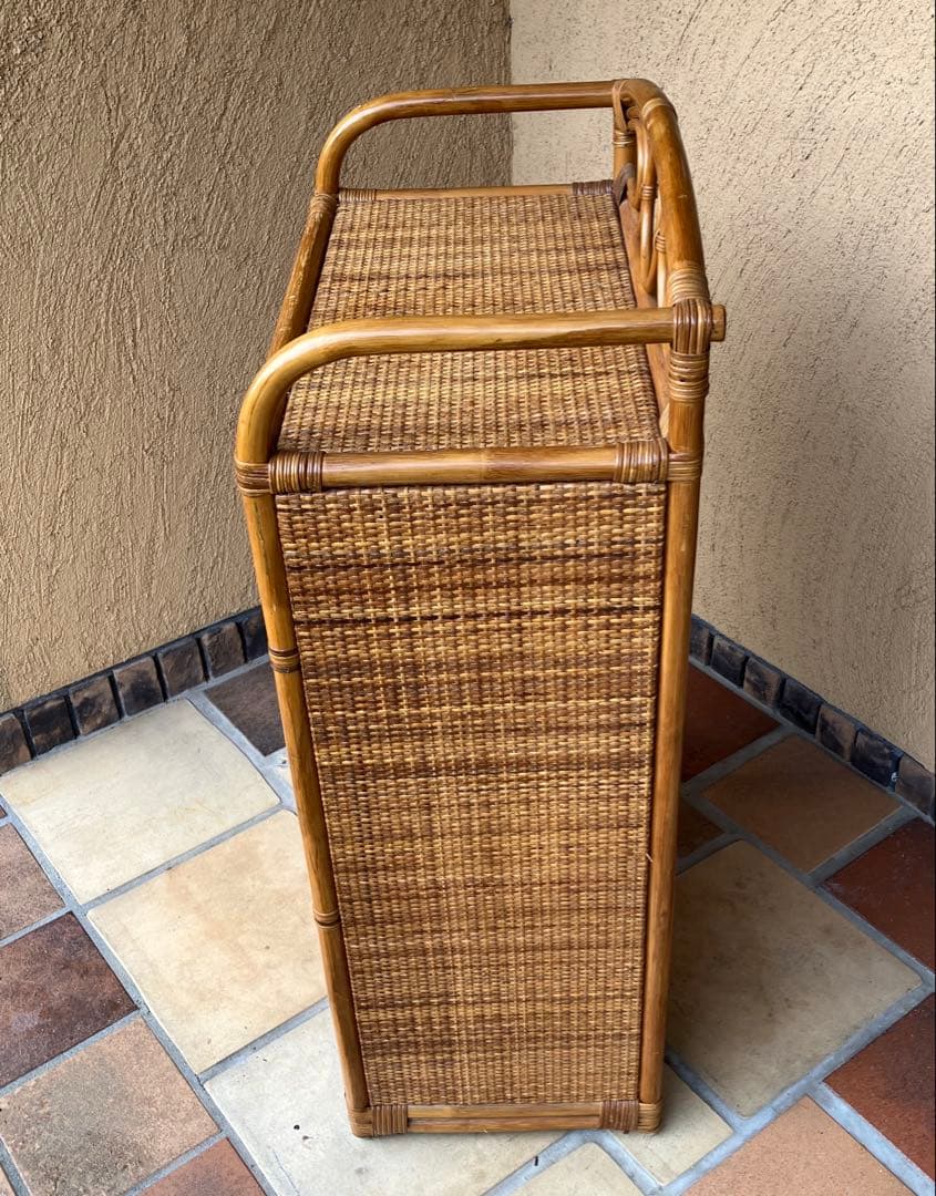 人気 ラタン 5段チェスト ラタンチェスト 籐チェスト 籐タンス